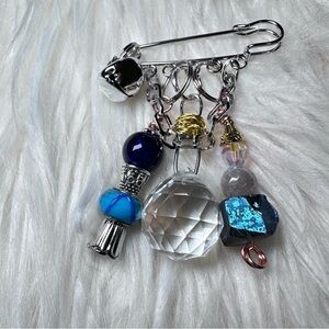 Brooch Pin Hand Crafted | Glass Beaded |  Artisan Multicolor Wire-Wrapped OOAK